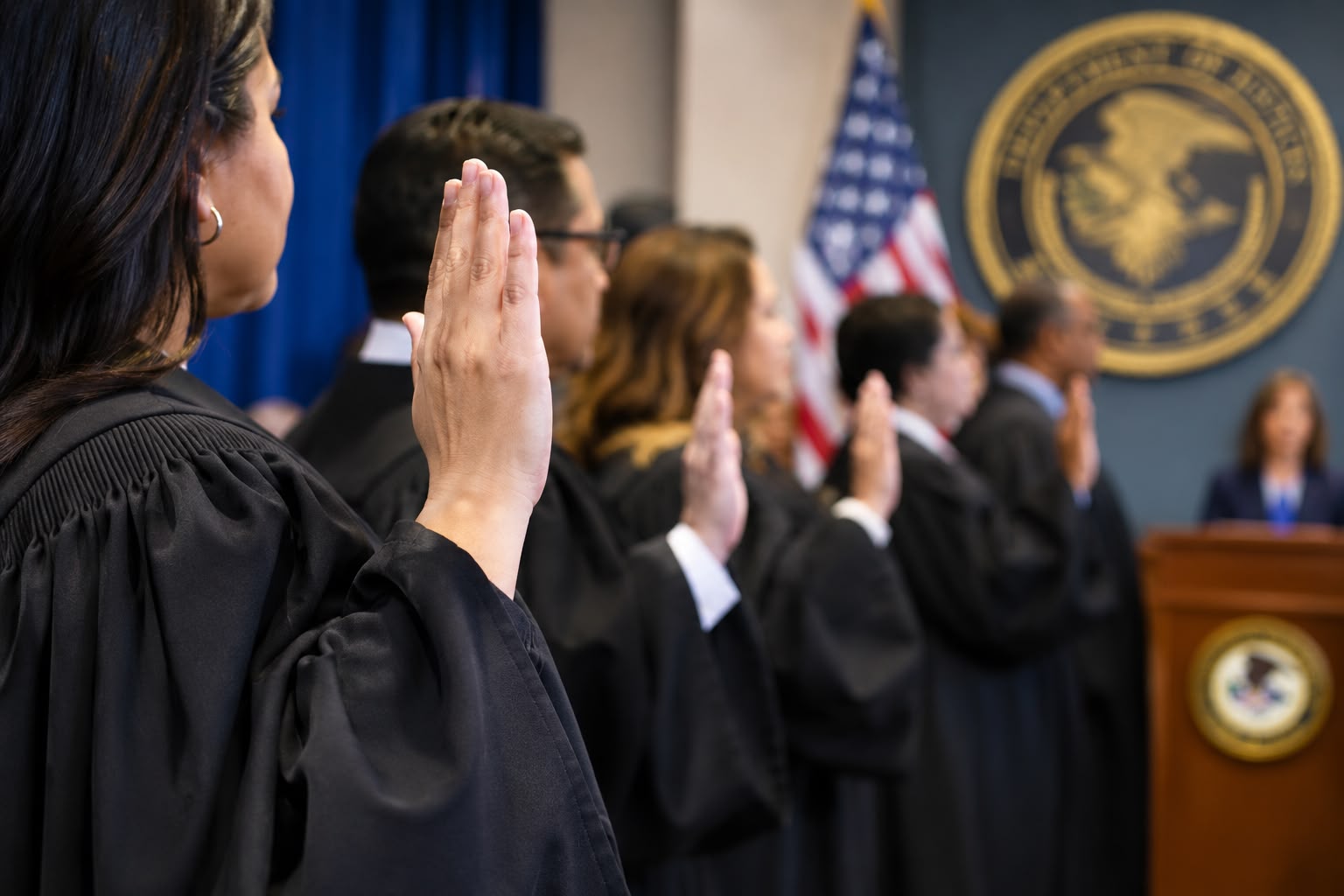 ESTADOS UNIDOS JURAMENTA A 26 NUEVOS JUECES DE INMIGRACIÓN EN MEDIO DE UNA ALTA CARGA DE CASOS PENDIENTES